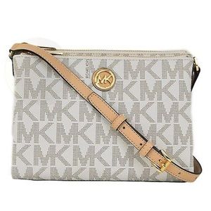 NWT Michael Kors Fulton Signature Logo Crossbo…